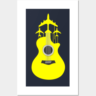 collaboration planes and guitar Posters and Art